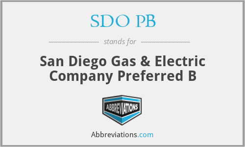 SDO PB - San Diego Gas & Electric Company Preferred B